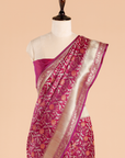 Magenta Pink Jaal Saree in Silk
