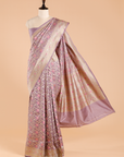 Mauve Jaal Saree in Silk