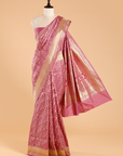 Wine Jaal Saree in Silk