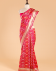 Pink Jaal Saree in Silk