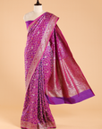 Purple Jaal Saree in Silk