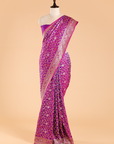 Purple Jaal Saree in Silk
