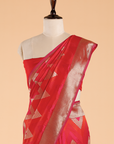 Red Tanchoi Saree in Silk