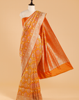 Short Gold Jaal Saree in Silk