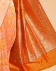 Short Gold Jaal Saree in Silk