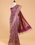 Purple Lehariya Saree in Silk