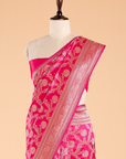 Rani Pink Jaal Saree in Silk