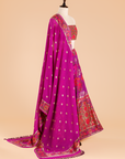 Purple Unstitched Lehenga Set