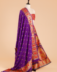 Purple Unstitched Lehenga Set