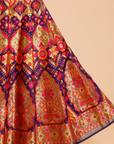 Purple Unstitched Lehenga Set