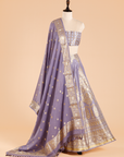 Mauve Unstitched Lehenga Set