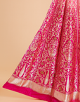 Rani Pink Unstitched Lehenga Set in Silk