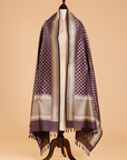 Wine Butti Dupatta in Silk