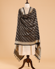 Black Lehariya Dupatta in Silk