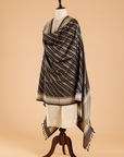 Black Lehariya Dupatta in Silk