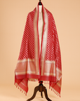 Maroon Butti Dupatta in Silk