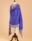 Royal Blue Butti Dupatta in Silk