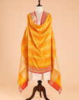Yellow Rangkat Dupatta in Silk