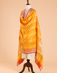 Yellow Rangkat Dupatta in Silk