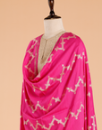 Rani Pink Lehariya Dupatta Georgette Tussar