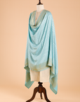 Firozi Lehariya Dupatta in Georgette Tussar