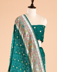 Green Butti Bandhani Saree in Georgette