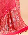 Rani Pink Butti Bandhani Saree in Georgette