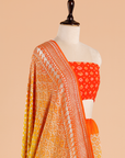 Yellow Butti Bandhani Saree in Georgette