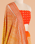 Yellow Butti Bandhani Saree in Georgette