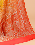 Yellow Butti Bandhani Saree in Georgette