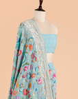 Firozi Jaal Bandhani Saree in Georgette
