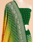 Yellow Jaal Bandhani Saree in Georgette