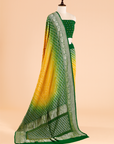 Yellow Jaal Bandhani Saree in Georgette