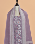 Mauve Jaal Dress Georgette Tussar