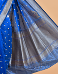 Navy Blue Butti Saree in Silk