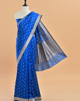 Navy Blue Butti Saree in Silk