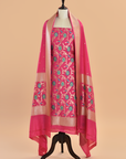 Pink Jaal Dress in Georgette Tussar