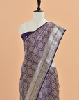 Purple Brocade Saree in Silk