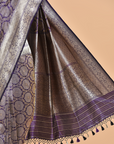 Purple Brocade Silk Saree