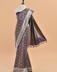 Purple Brocade Silk Saree