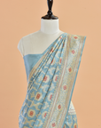 Sky Blue Jaal Saree in Silk