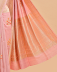 Light Pink Butta Saree in Georgette Tussar