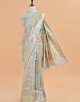 Grey Jaal Saree in Silk