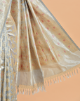 Grey Jaal Saree in Silk