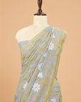 Sky Blue Jaal Saree in Georgette