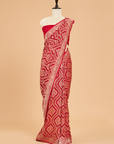 Red Jaal Saree in Georgette