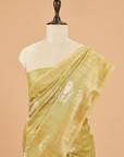Pista Green Lehariya Saree in Georgette Tussar