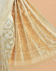 Off White Jaal Saree in Silk