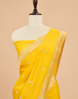 Yellow Butti Saree in Georgette
