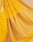 Yellow Butti Saree in Georgette